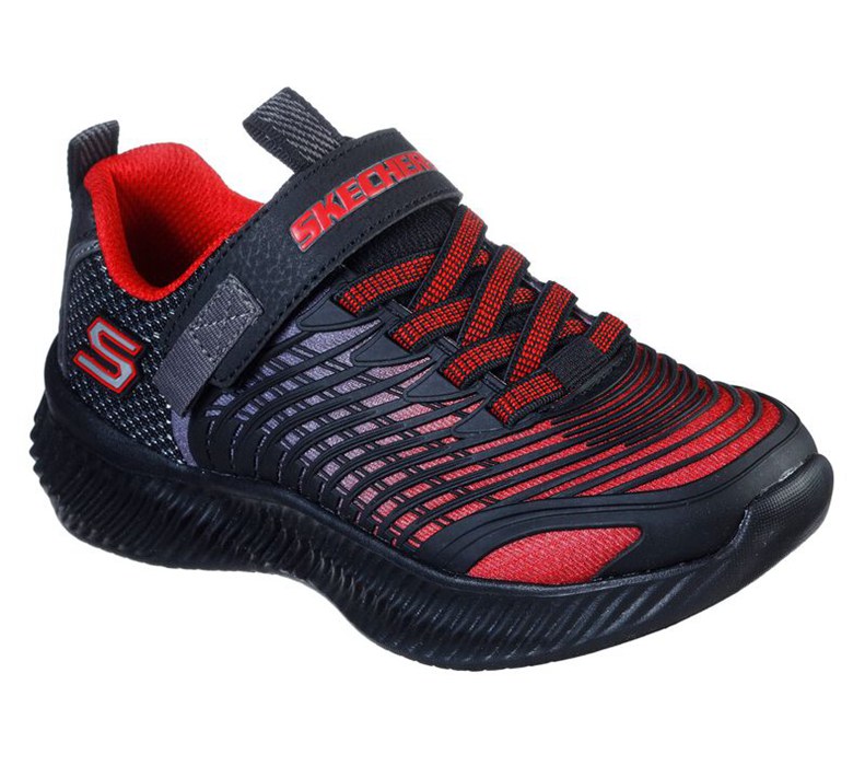 Skechers Pojkar Röda/Svarta Sneakers - Optico - Sverige (GMIDP-4387)